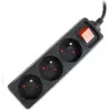 Gembird EG-PSU3F-01 prepäťová ochrana čierna 3 AC zásuvky 230 V 0,6 m