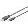 Wentronic goobay - USB kábel - USB-C (M) na USB Type A (M) - USB 3,1 Gen 2 3 A - 50cm - okrúhly - čierny (41073)