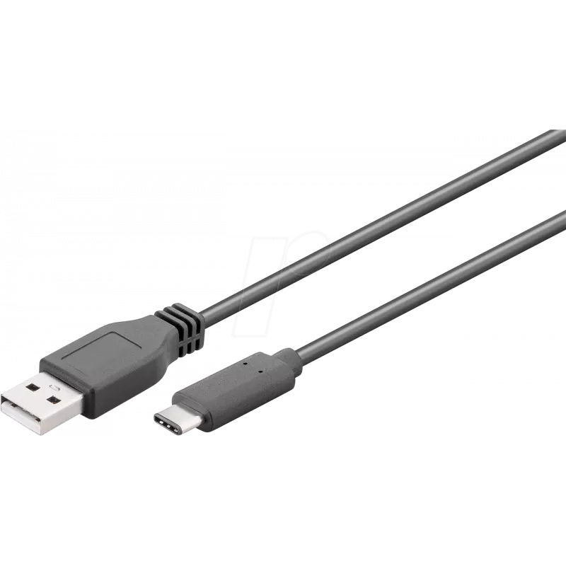 Wentronic goobay - USB kábel - USB-C (M) na USB Type A (M) - USB 3,1 Gen 2 3 A - 50cm - okrúhly - čierny (41073)
