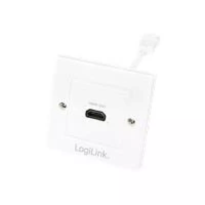 LogiLink AH0014 Nástenná zásuvka HDMI, 1 port, biela