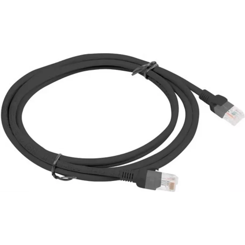 Sieťový kábel LANBERG PCU5-10CC-0200-BK RJ-45 Cat5e U/UTP 2 m čierny