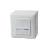 LogiLink NP0035A sieťová zásuvka na povrch, 2× RJ45, CAT5e, tienená, biela