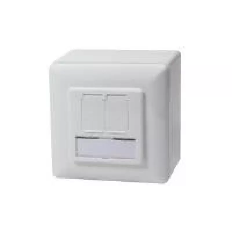 LogiLink NP0035A sieťová zásuvka na povrch, 2× RJ45, CAT5e, tienená, biela