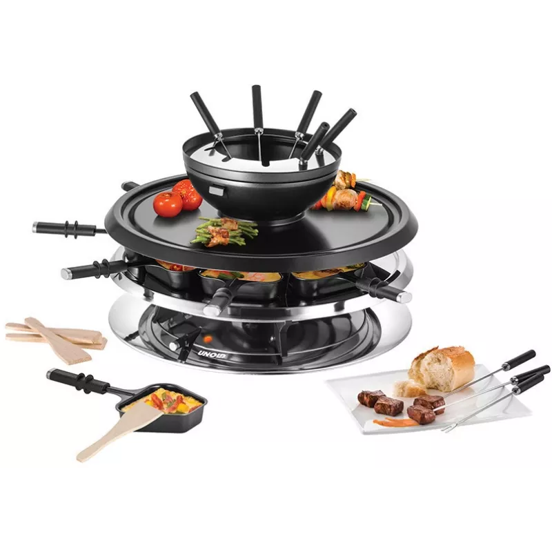 Unold 48726 raclette gril pre 8 osôb 1300 W čierna, nerez