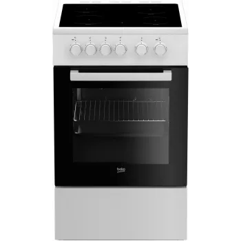 Beko FSS57000GW sporák voľne stojaci elektrický sklokeramická varná doska čierna, biela