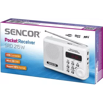 Prenosné rádio SRD 215 W MP3, USB, SD