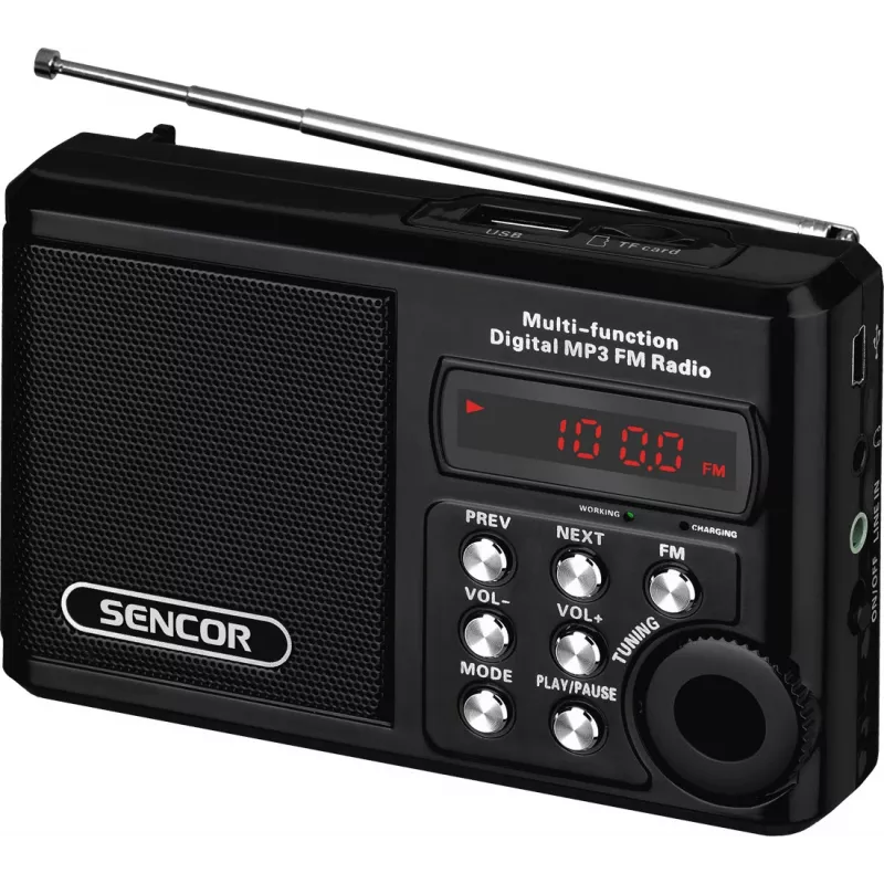 Prenosné rádio SRD 215 B MP3, USB, SD