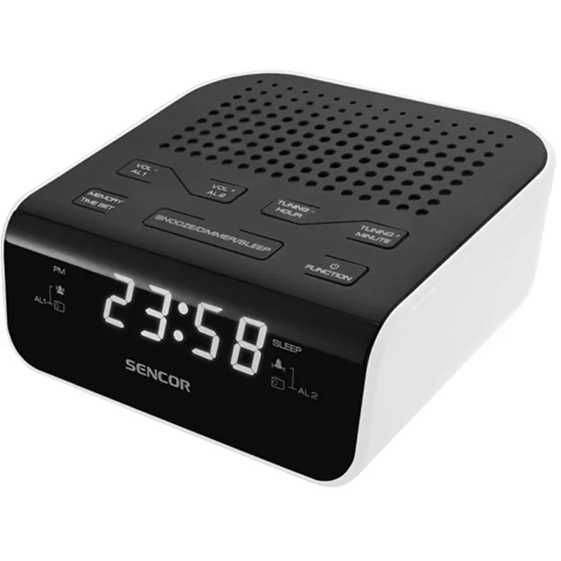 SENCOR rádiobudík SRC 136, biela/čierna
