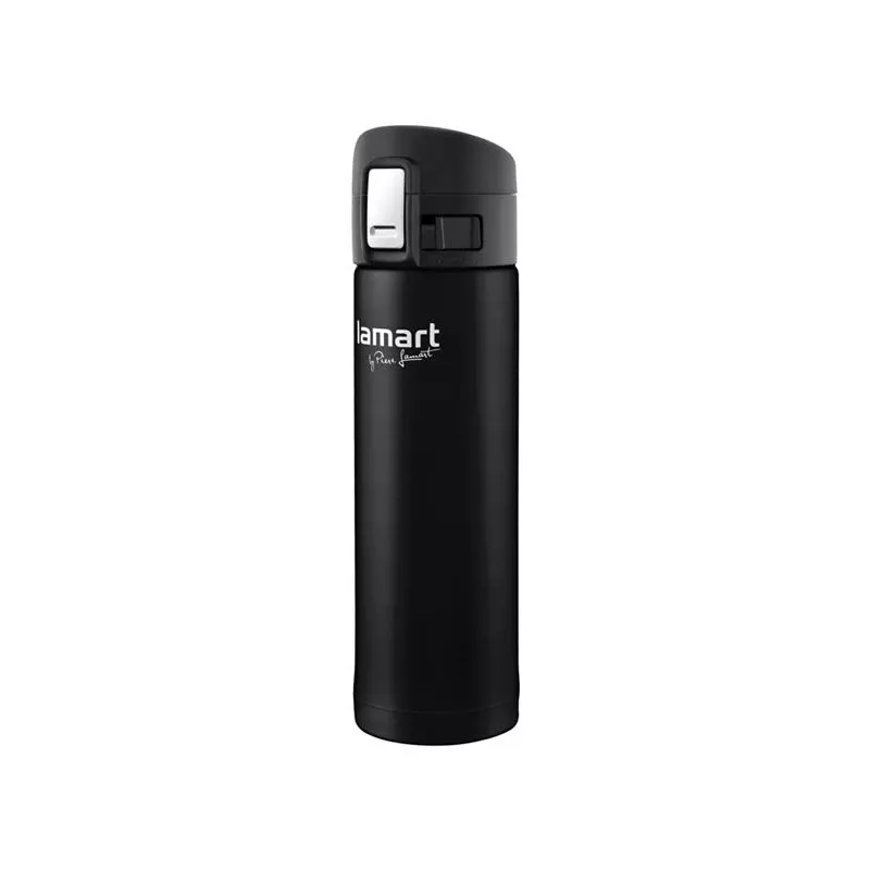 Termohrnček LAMART LT4045 400 ml nerezový vákuovo izolovaný cestovný hrnček, Ø 6,4 cm