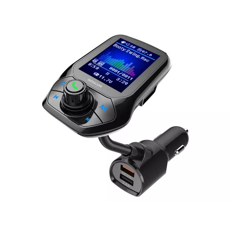 Sencor SWM 5858 BT FM vysielač do auta, Bluetooth, MP3, USB, microSD