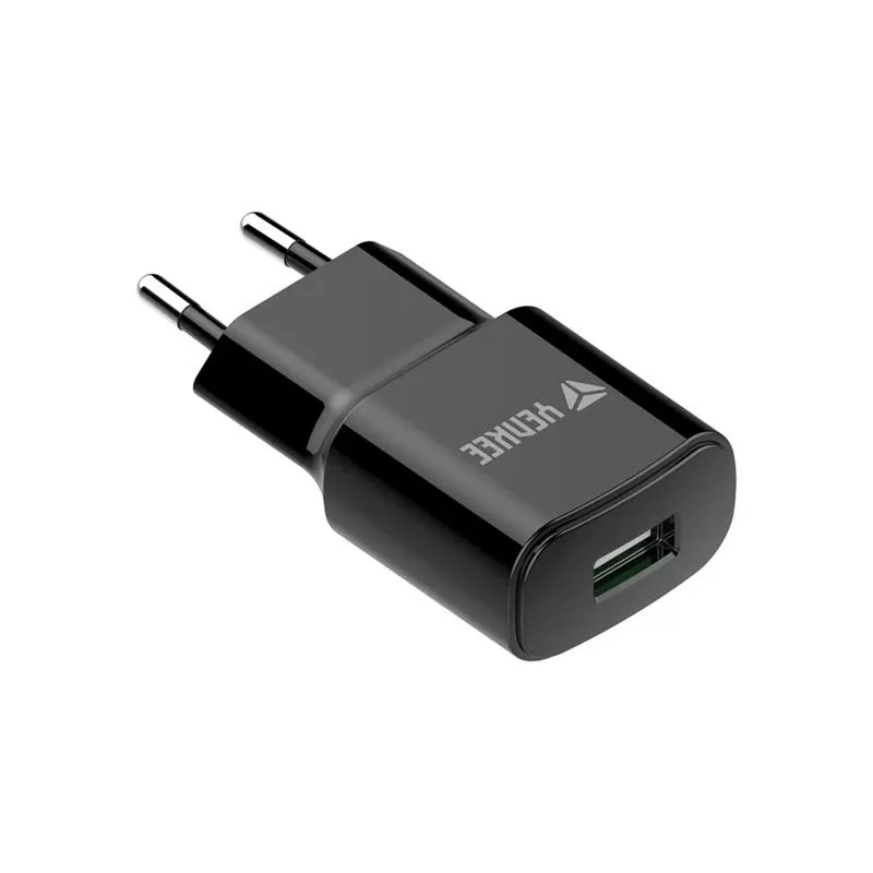 Sieťová USB-A nabíjačka YENKEE YAC 2013BK — 12 W, 2,4 A výstup