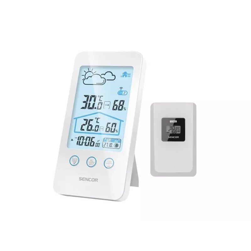 Sencor SWS 3000 W meteorologická stanica s nabíjacou stanicou a bezdrôtovým senzorom, biela