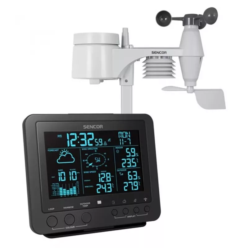 Digitálna meteostanica Sencor SWS 9700 čierna