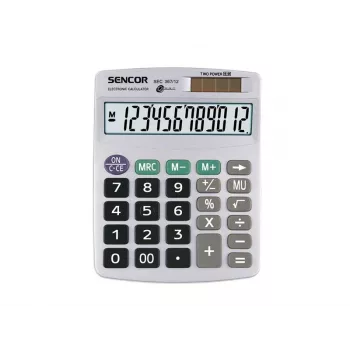 Kalkulačka SEC 367/12 stolová, 12-miestny digitálny LCD displej