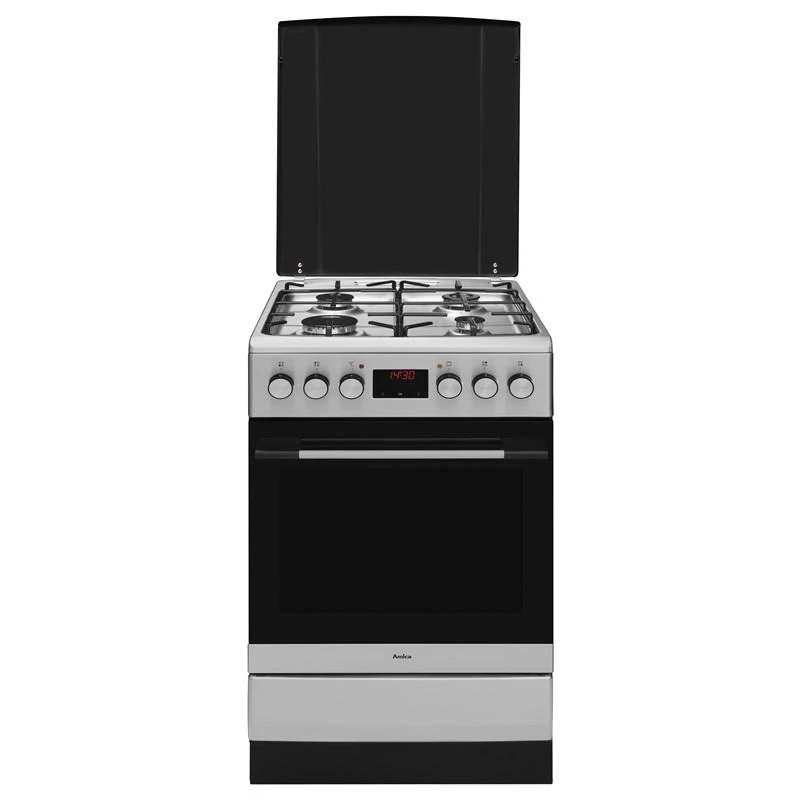 Amica 57GEH2.33HZpTaXx plynovo-elektrický sporák, 4 horáky, rúra 62 l, teplovzdušná, 50 cm, Inox