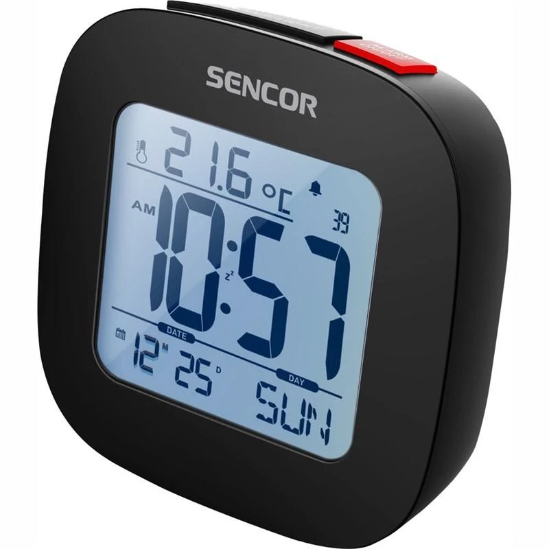 Sencor SDC 1200 B budík s hodinami, čierny
