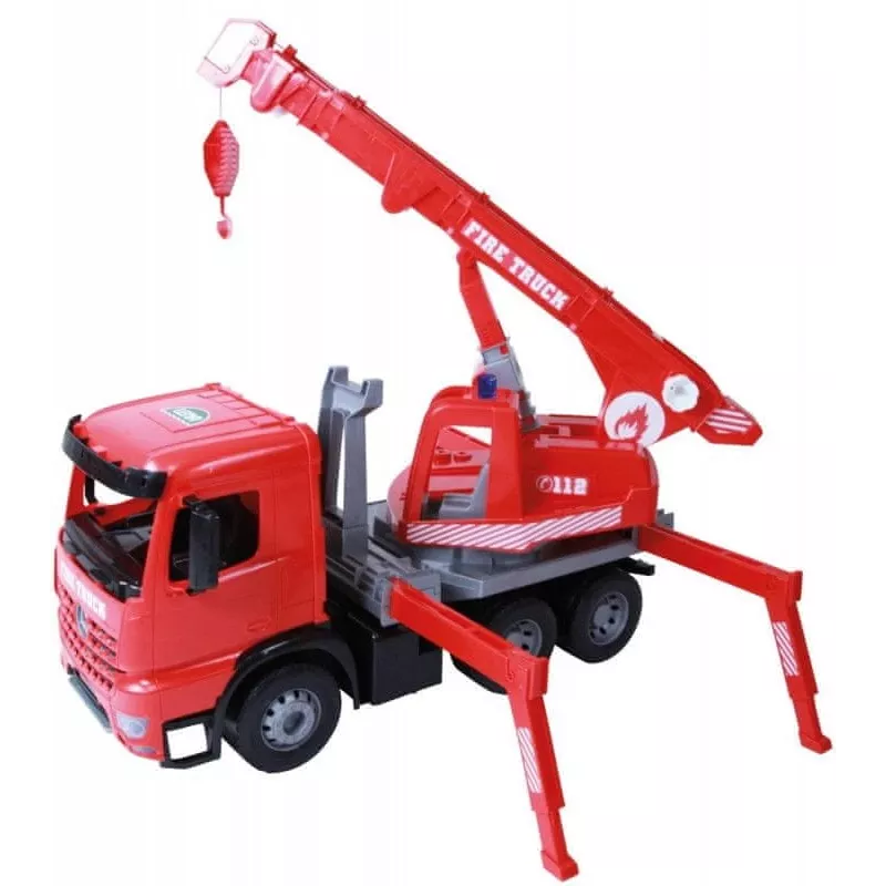 Mechanický hračkársky žeriav Lena 02175EC, 70 cm, jednotlivé hnedé auto