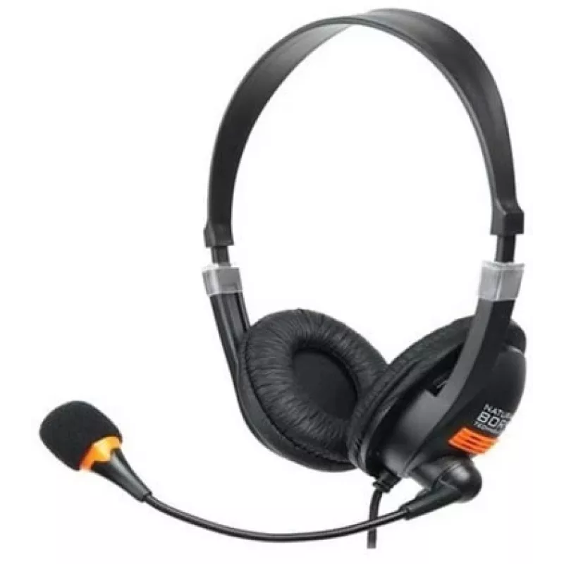 NATEC Drone headset káblový s hlavovým mostom telefonovanie/hudba čierna, oranžová