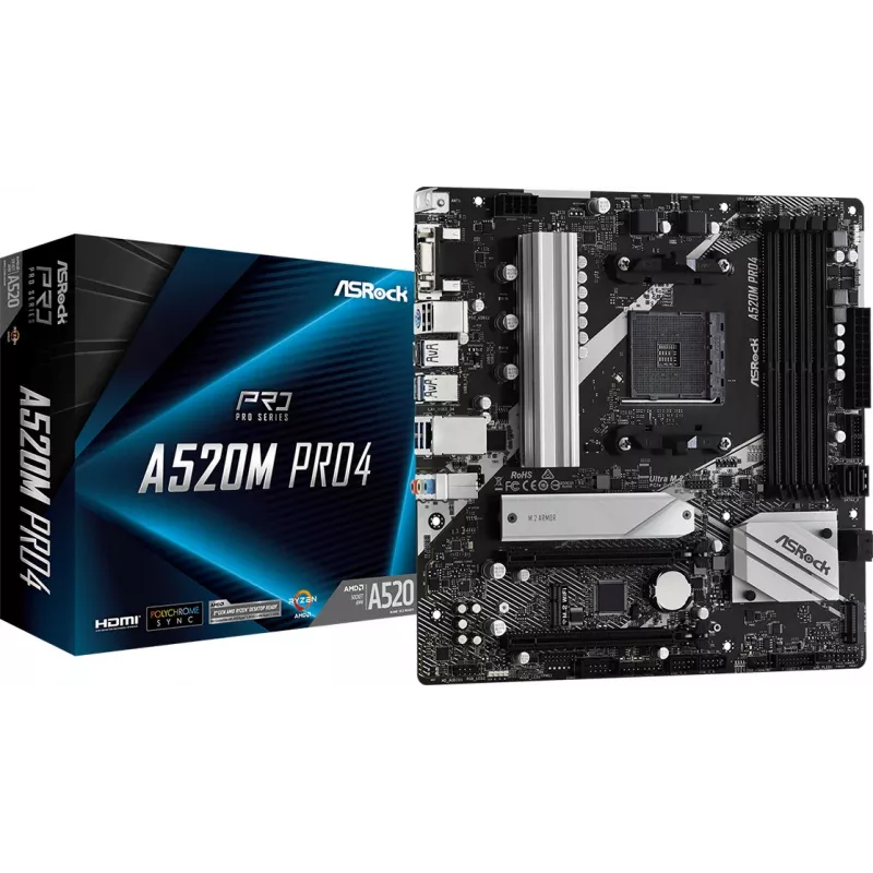 Základná doska ASRock A520M PRO4 Socket AM4 micro ATX