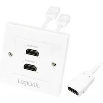 HDMI kábel LogiLink AH0015, Type-A, konektor samica na konektor samica, biela