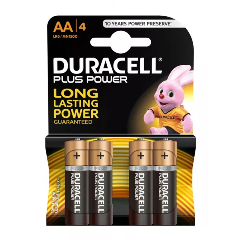 Alkalické batérie Duracell Basic AA/LR6, 4 ks