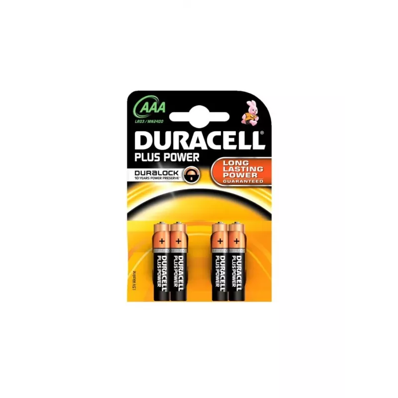 Alkalické batérie Duracell Basic AAA/LR03, 4 ks