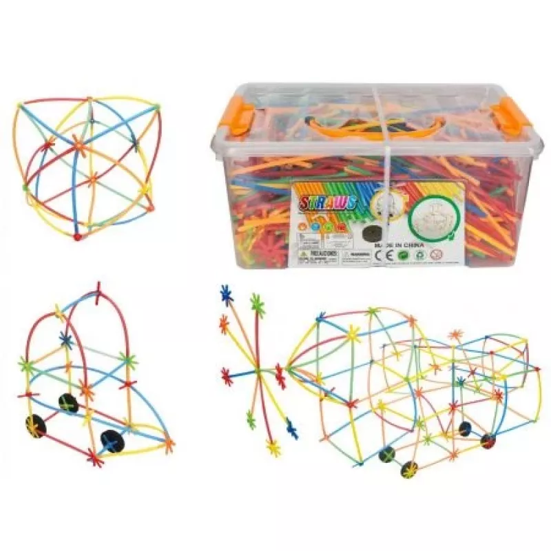 Stavebnica Ascato Askato Little Straws 1000 ks — stavebná hračka, 1000 dielov