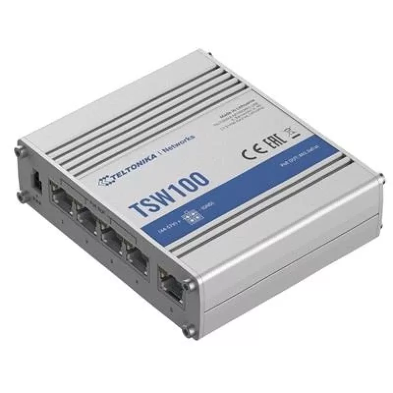 Teltonika TSW100 priemyselný neupravovaný PoE switch