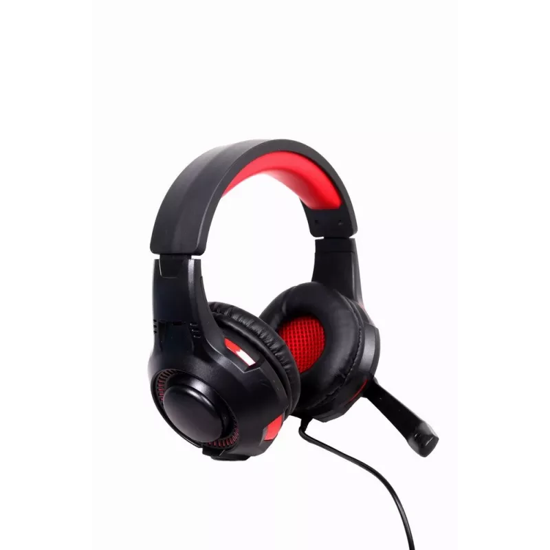 Káblový herný headset GEMBIRD GHS-U-5.1-01 — Over-Ear, podpora 5.1, 20–20 000 Hz, 2 m kábel, červená/čierna