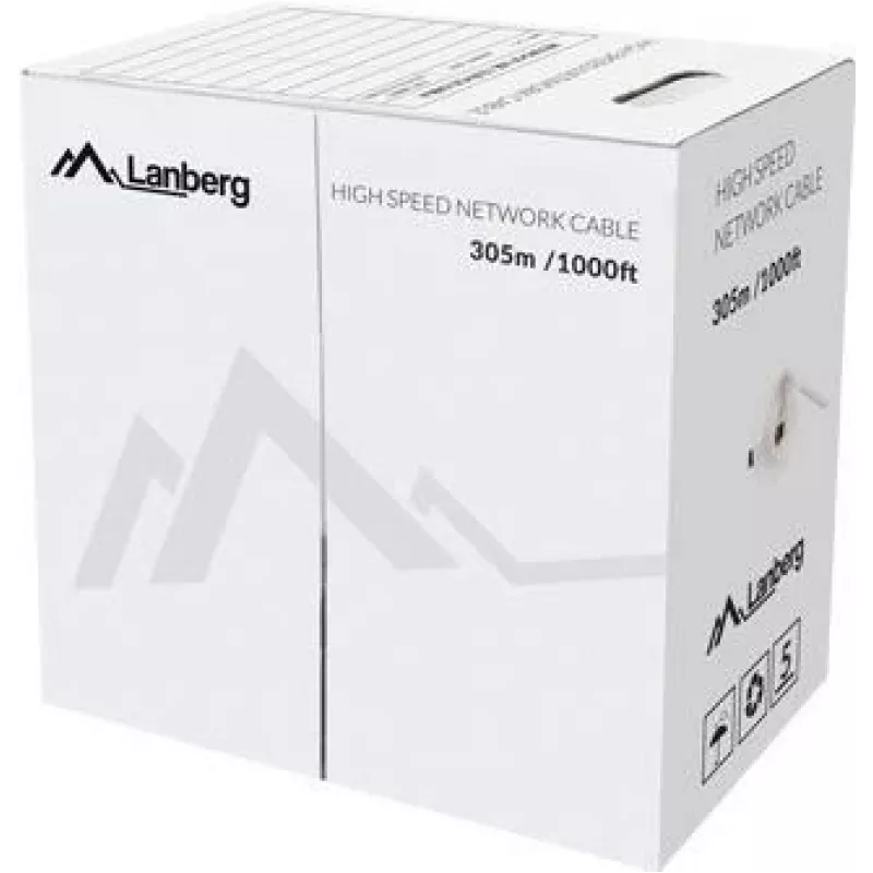 Sieťový kábel Lanberg LCU5-12CU-0305-B U/UTP Cat5e 305 m modrý