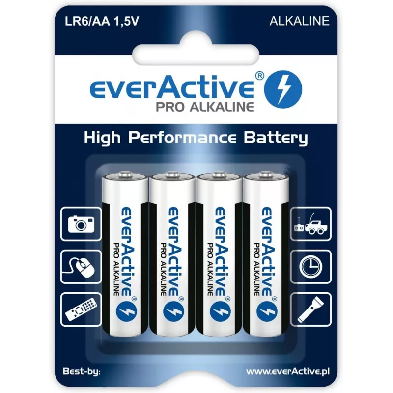 everActive jednorazová batéria alkalická AA 1,5 V LR64BLPA 4 ks balenie