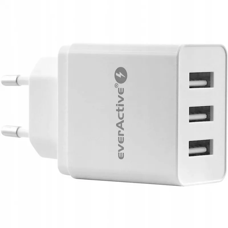 everActive SC-300 nabíjačka telefónu 3x USB 3,4A, biela