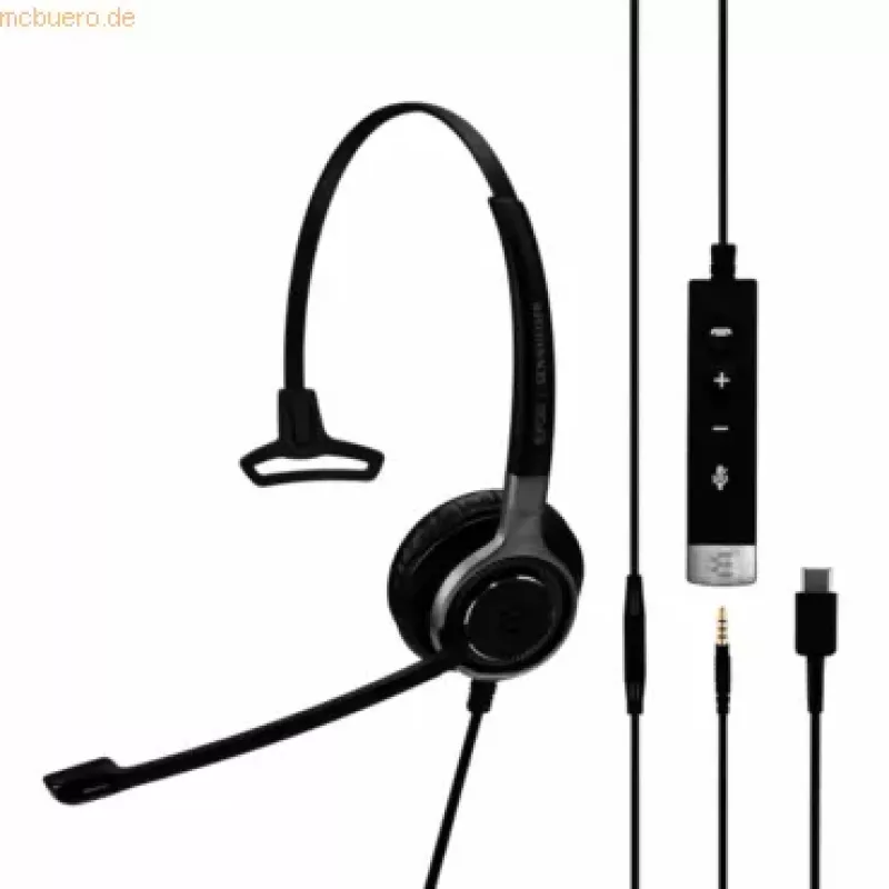 EPOS Sennheiser Headset Impact SC 635 USB-C 3,5mm USBC 3,5mm mono čierna strieborná (1000669)
