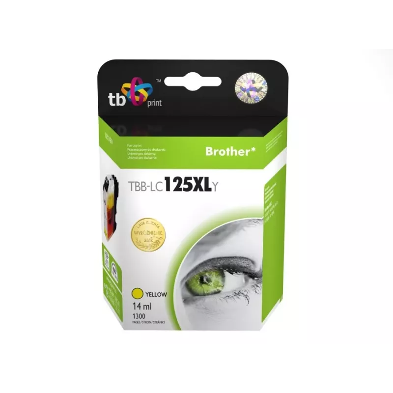 Atramentová kazeta kompatibilná s Brother LC125XLY 100% nová