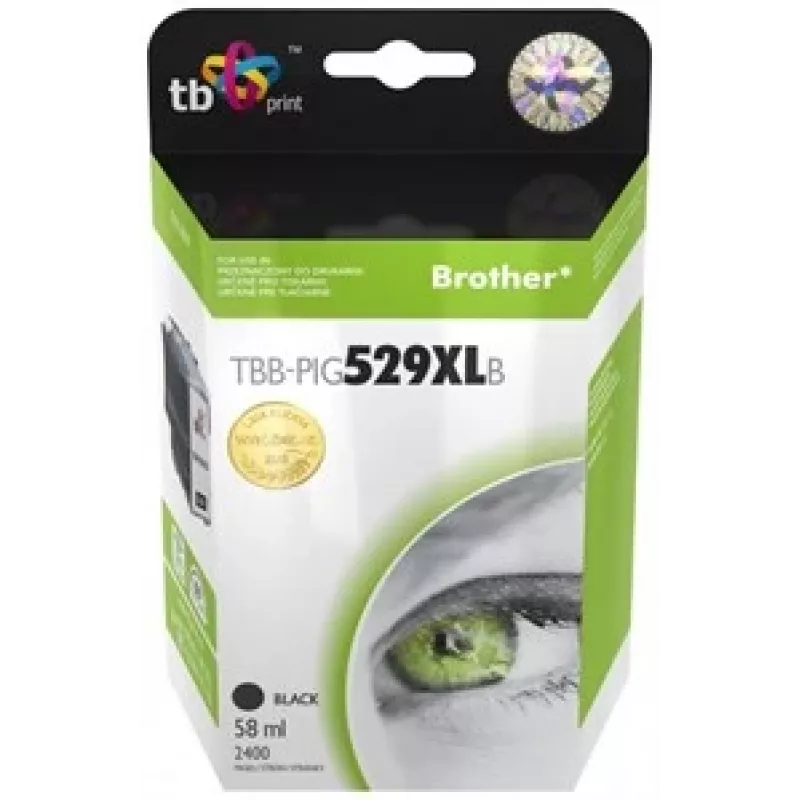 Atramentová kazeta TB kompatibilná s Brother LC529/539 PIG BK nová
