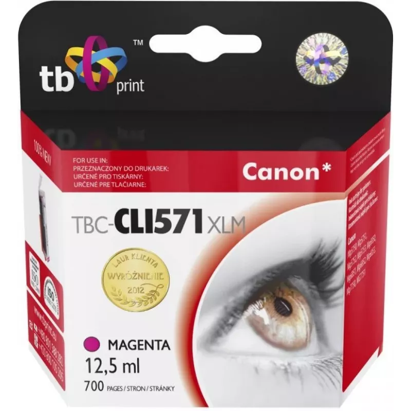 Atramentová kazeta TB kompat. S Canon CLI-571XL MA magentová