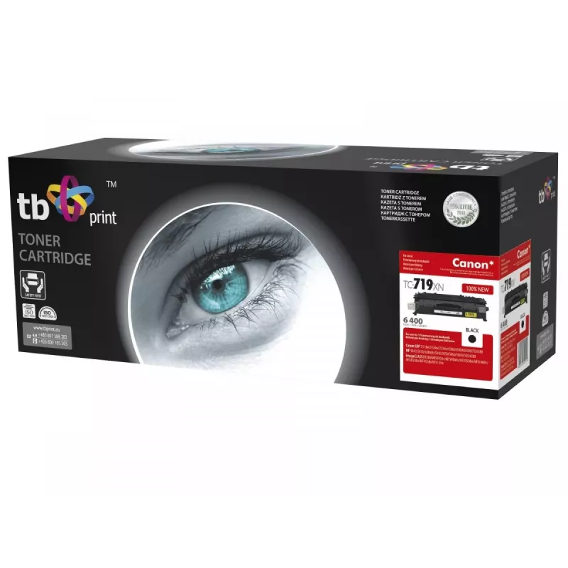 Toner TB kompatibilný s Canon CRG-719HBK, čierny, 6400, nový