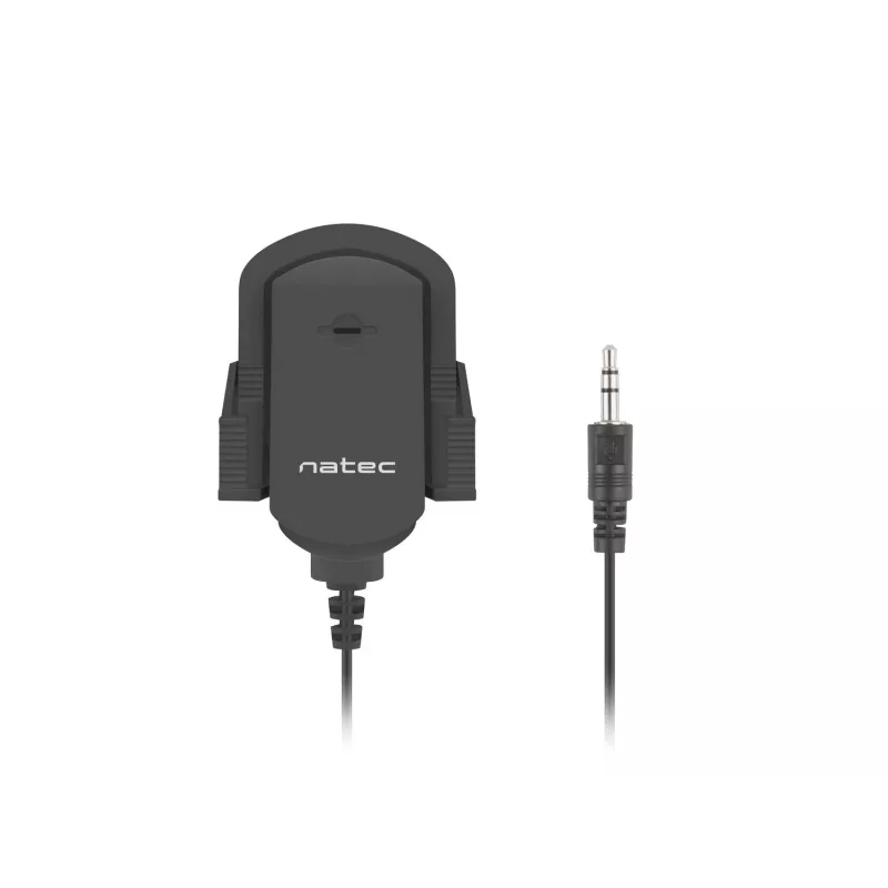 Pripínací mikrofón NATEC NMI-1352, káblový 3,5 mm, citlivosť -58 dB, 50–16000 Hz, 1,8 m kábel, 20 g