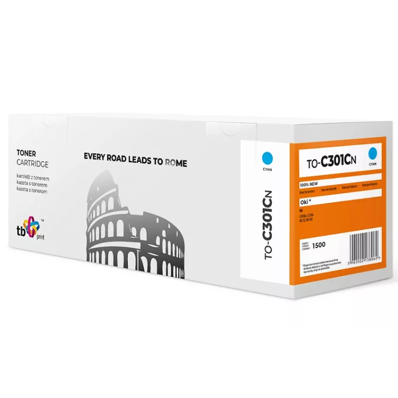 Toner TB kompatibilný s OKI C301 TO-C301CN cyan