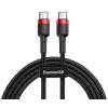 USB-C na USB-C kábel Baseus CATKLF-G91 1 m, USB-C konektor samec, 0,48 Gbit/s, čierny