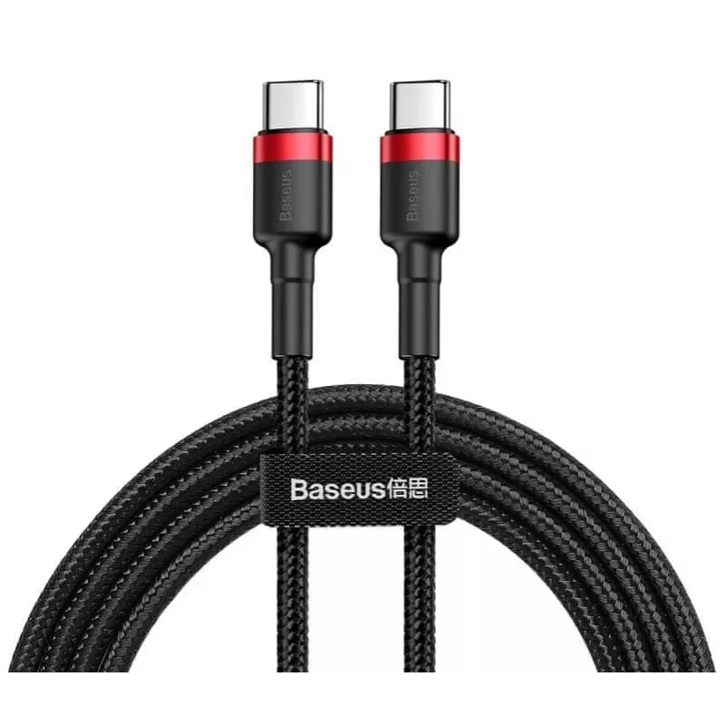 USB-C na USB-C kábel Baseus CATKLF-G91 1 m, USB-C konektor samec, 0,48 Gbit/s, čierny