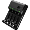 Nabíjačka batérií Green Cell GC VitalCharger USB, 4 sloty, AA/AAA, USB napájaná, čierna