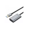 Unitek USB 3.0 aktívny predlžovací kábel, 10m, hliník, Y-3005