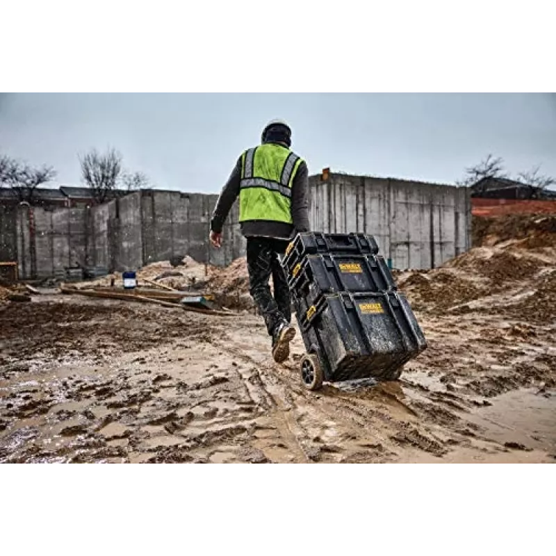 Box na náradie DeWalt DWST83402-1, čierny/žltý, 554×500×1150 mm