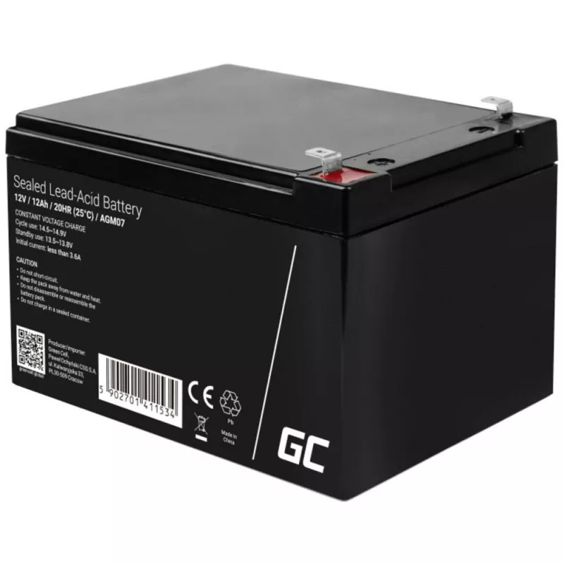 UPS batéria Green Cell AGM04 12V 7Ah uzavretá olovená (VRLA) čierna, 1 kus