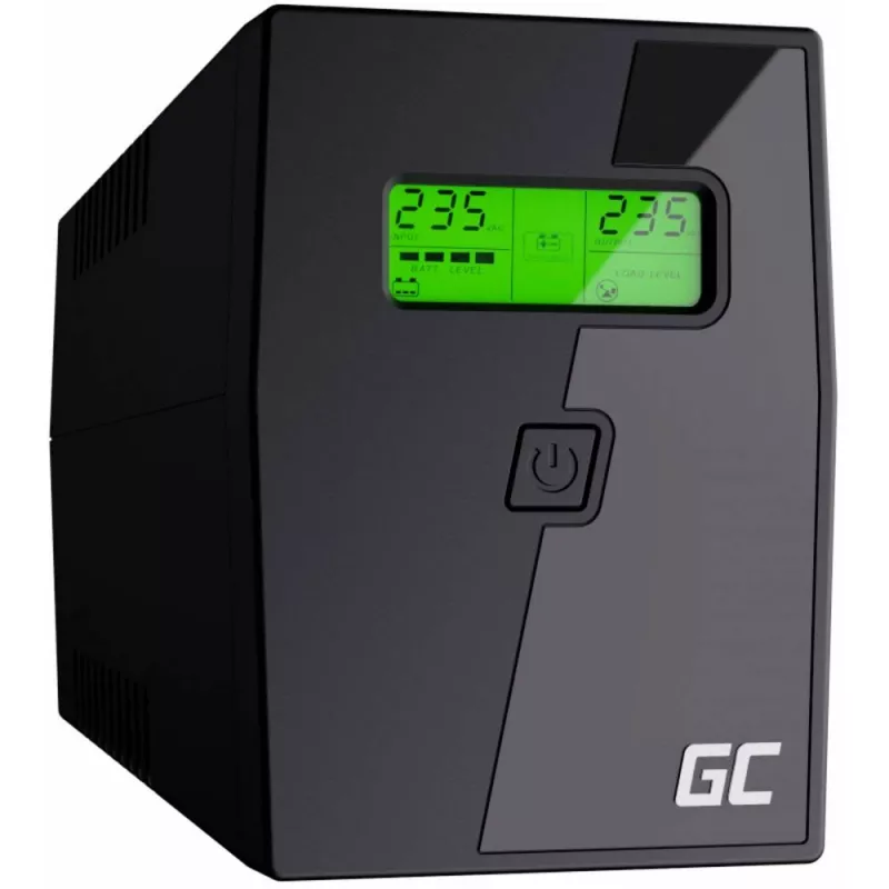 Green Cell UPS01LCD záložný zdroj Line-Interactive 0,6 kVA 360 W 2 zásuvky