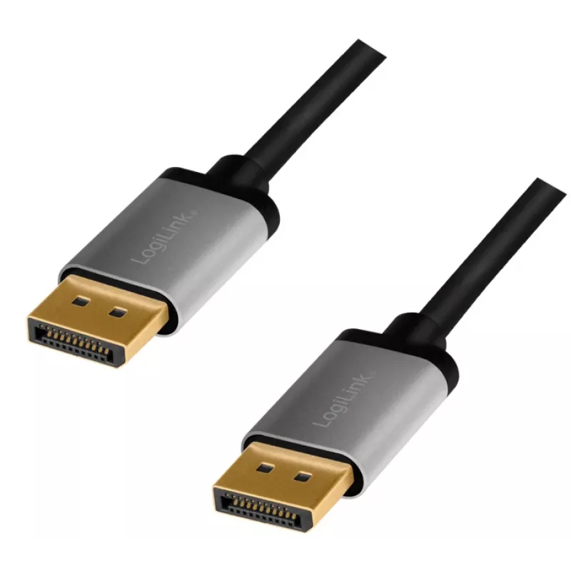 DisplayPort kábel LogiLink CDA0100 1 m čierny sivý