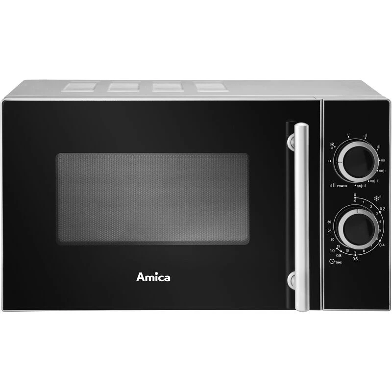 Amica AMGF20M1GS Mikrovlnná rúra voľne stojaca s grilom 20 L 700 W čierna, strieborná