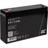 Nabíjateľná uzavretá olovená batéria Green Cell AGM12 6 V 7000 mAh čierna