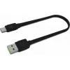 USB-A na USB-C kábel Green Cell KABGC03 – 0,25 m, čierny, 480 Mbit/s